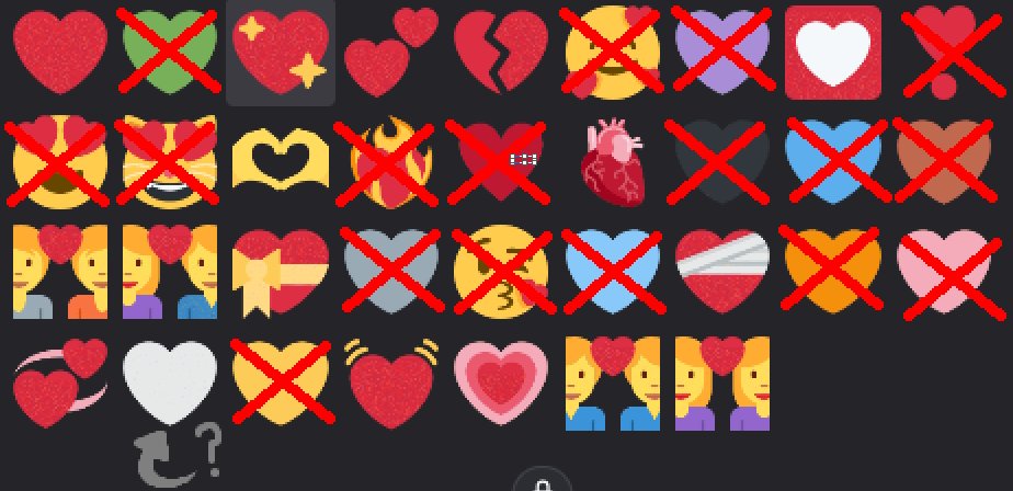 Fer_htb's tweet photo. here are some of the hearts that has the wierd noise

for some reason the white one has it 

probably some color palette problem or something, idk why this happends https://t.co/wH617H0VQV