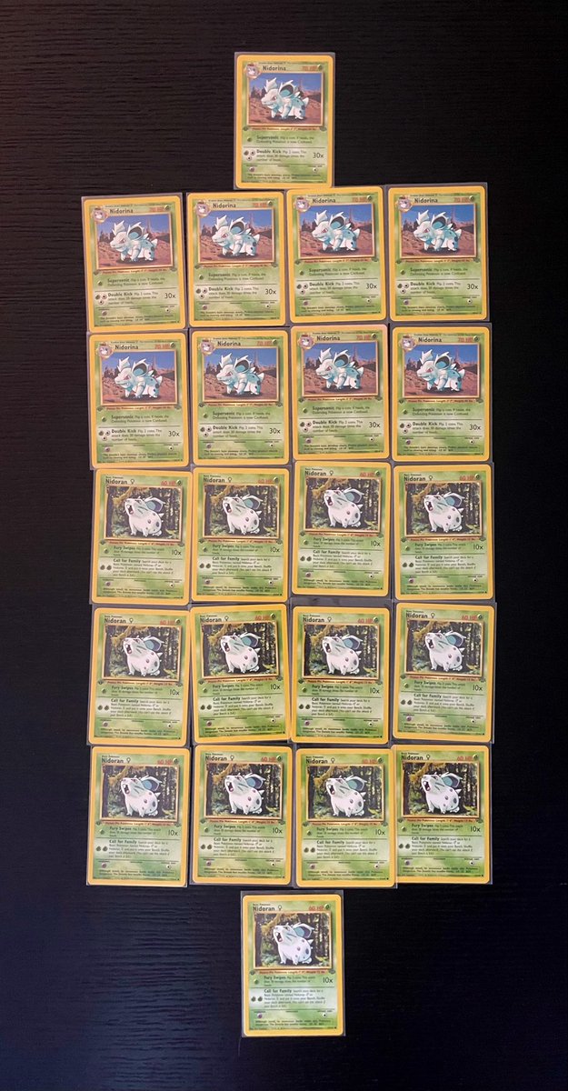 PokemonFansBase's tweet photo. The ladies heard we were building a strategic reserve and wanted in 💅

New Additions: 22
Total 1st Edition Cards: 1,096

Nidorina and Nidoran♀have joined the $POKEMON crew. Cute faces, poisonous intentions. 💜 https://t.co/qP2nQMFyKv