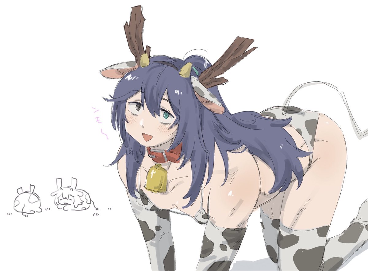 keisotsu_itete's tweet photo. 鹿のくせに牛柄ビキニが似合うなんてそんな… https://t.co/GeXB1fRiT4