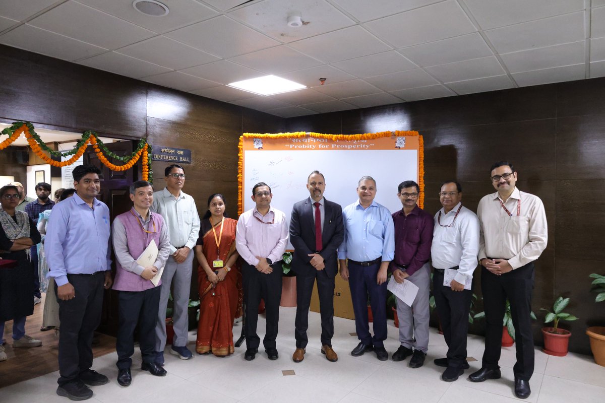 DoT_India's tweet photo. United Against Corruption, Committed to Integrity!!

As part of Vigilance Awareness Week 2026, the Department of Telecommunications organised a Signature Campaign against Corruption at Sanchar Bhawan.

The campaign witnessed the participation of DoT officials, reaffirming their collective commitment to integrity, transparency, accountability and ethical conduct in public service.

Every signature is a pledge for a corruption-free, transparent and accountable India.

#VigilanceAwarenessWeek2026 #Integrity #SayNoToCorruption #Transparency #Telecom #DoT 

@JM_Scindia @PemmasaniOnX @PIB_India @pib_comm @DDNewslive @CVCIndia