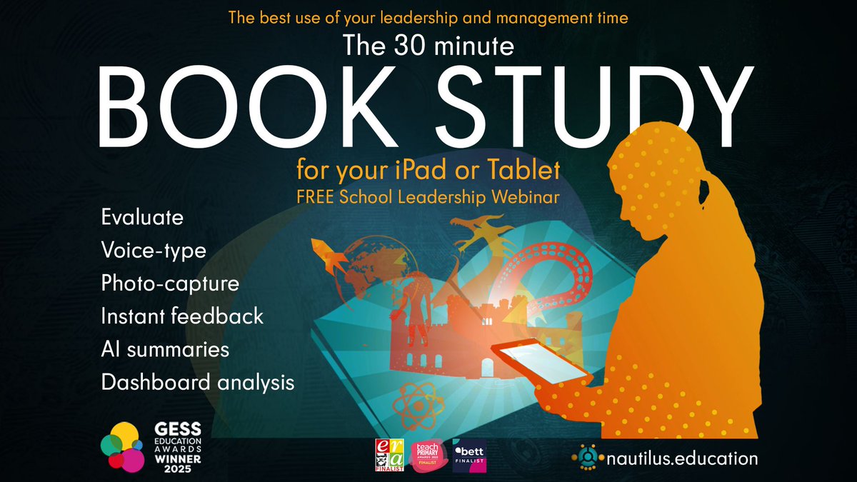 NautilusEdu's tweet photo. EVENT REPLAY - The 30 Minute Book Study

Your leadership and management time is at a premium. How do you help busy, class-based subject leaders to make this time impact?

In this one hour, free school leadership webinar, we'll demonstrate how you can use and iPad or tablet to perform more efficient, inclusive and focused book and work studies.

Covering:
Using an iPad, tablet or laptop to quickly evaluate curriculum impact
Using tagged photos to capture and spotlight
Integrating inclusion into everyday practice
Providing same‑day, supportive teacher feedback
Building a strategic, AI powered dashboard overview of your curriculum
Creating your own Book Studies and Work Studies 

Nautilus is the school leadership platform designed by school leaders, directly from the classrooms and corridors.

View replay
https://t.co/coJtXxRRtf

Book a friendly demo to learn how Nautilus can help you and your team: https://t.co/aUe3NqxKeJ 🦑