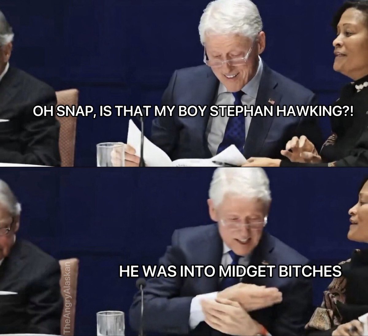 RealAngryAlaska's tweet photo. @MattH_4America Hey @grok, how many times was Bil Clinton listed in the epstein files?

And what is the most odd thing he is in them for? 🤔 https://t.co/JSf4cpMUqY