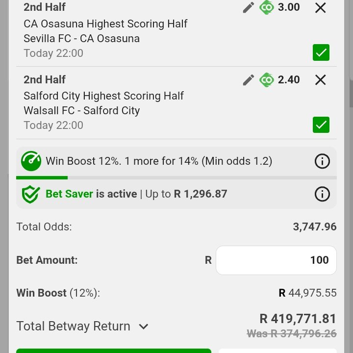 Janekvt's tweet photo. 8-fold 2nd Half Highest Scoring Half slip [Super Lig, Ligue 1, LaLiga 2 &amp; more]
Odds: 3,747.96
Code: BW7D426EAA
Kick-off 18:00
32-fold mix slip [Women's Champions League, EFL Trophy, U21 League 2 &amp; more]
Odds: 6,959.86
Code: BW7D42E1FE
Kick-off 16:00
Enough said🤯⚽️ #Betway https://t.co/jo1m9qXoE1