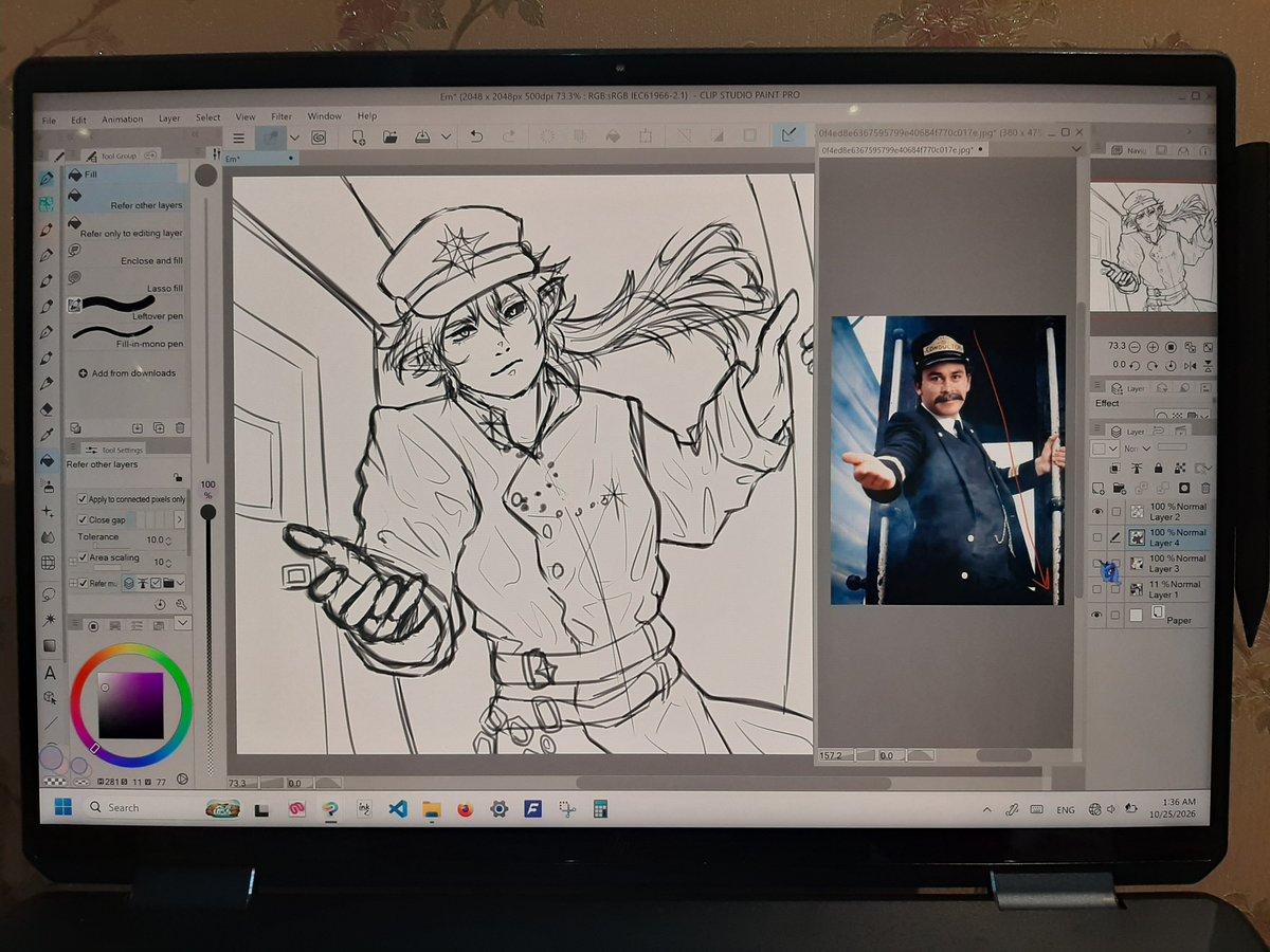 SuteraDraws's tweet photo. I'm working on dear @Nova_Sta 's OC , Em!🔥💜
I'm enjoying this so much and I learned so much just studying @Nova_Sta 's cool professional arts!!😆🌌💙
#wip #digitalart #fanArt #art #clipStudioPaint #csp https://t.co/RrNmbAxaEN