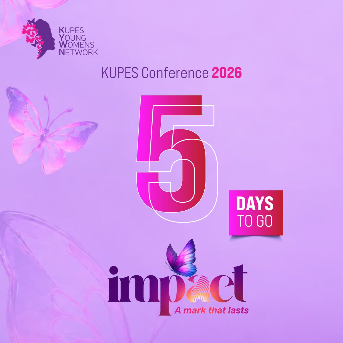 kupesnetwork's tweet photo. 5 Days to Go!
Five days! ποΈ Have you secured your seat? Don't just watch the pictures afterwards. BE THERE!
#Impact
#AMarkThatLasts
#KUPESConf26 https://t.co/QeH2hulE3Q