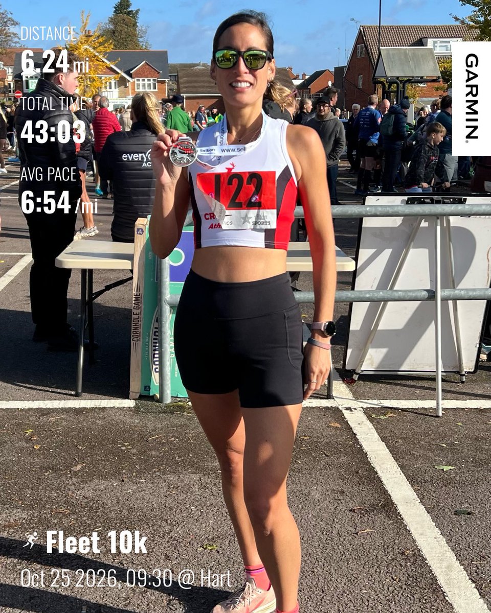 cozza_runs's tweet photo. @UKRunChat @Fleet10k 

Boom! 💥10k PB &amp; course PB today at Fleet 10k! 🥳🥳 
#fleet10k #mindovermatter #itdoesntgeteasieryoujustgetstronger #2wkstilmalaga #fandcac #rjs #medalmonday 🥳🏅 https://t.co/tplYtN1yHf