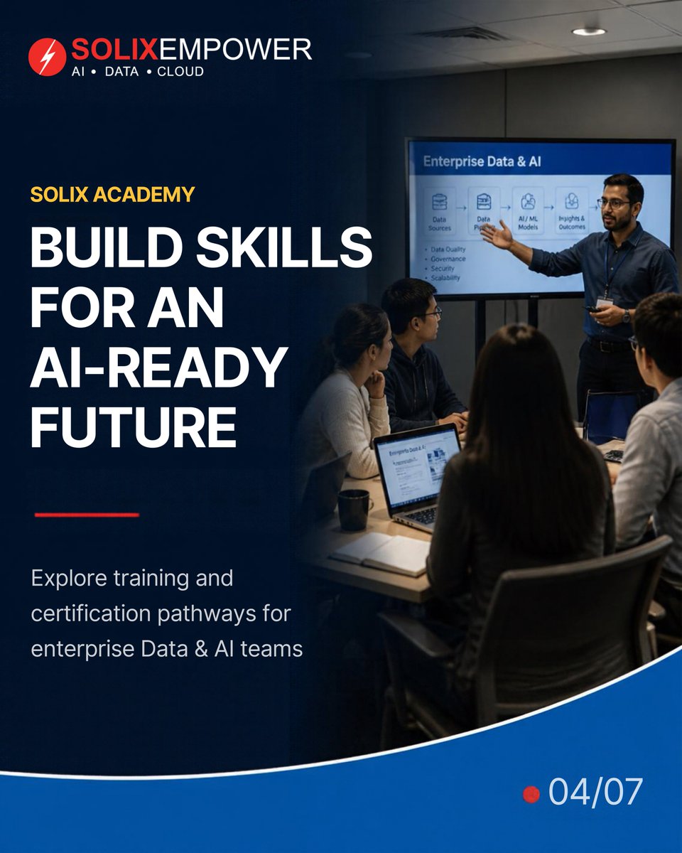 solixbigdata's tweet photo. Why attend #SOLIXEmpower 2026?

Enterprise AI insights. AI-ready data. Solix Academy. Student innovation. Industry connections.

Swipe through 5 reasons to join us.

📅 Oct 28–30 | UC San Diego
🔗 https://t.co/vhHcifoE9A https://t.co/TabkO0GUB3