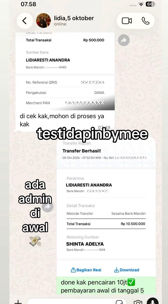 dapinbymee's tweet photo. 💗 𝑫𝒂𝒑𝒊𝒏 𝒃𝒚 𝑩𝒊𝒂 🎀

Lagi cari pinpri trusted? Yuk, kenalan dulu sama Dapin by Bia! 

୨ৎ Info persyaratan
୨ৎ Detail biaya &amp; cicilan
୨ৎ Konsultasi sebelum pengajuan

pahami ketentuannya dan sesuaikan dengan kemampuan bayar kamu yaa💕

📩 Tele di bio!

#zonauang #pinpri https://t.co/eKNPOGkvFr