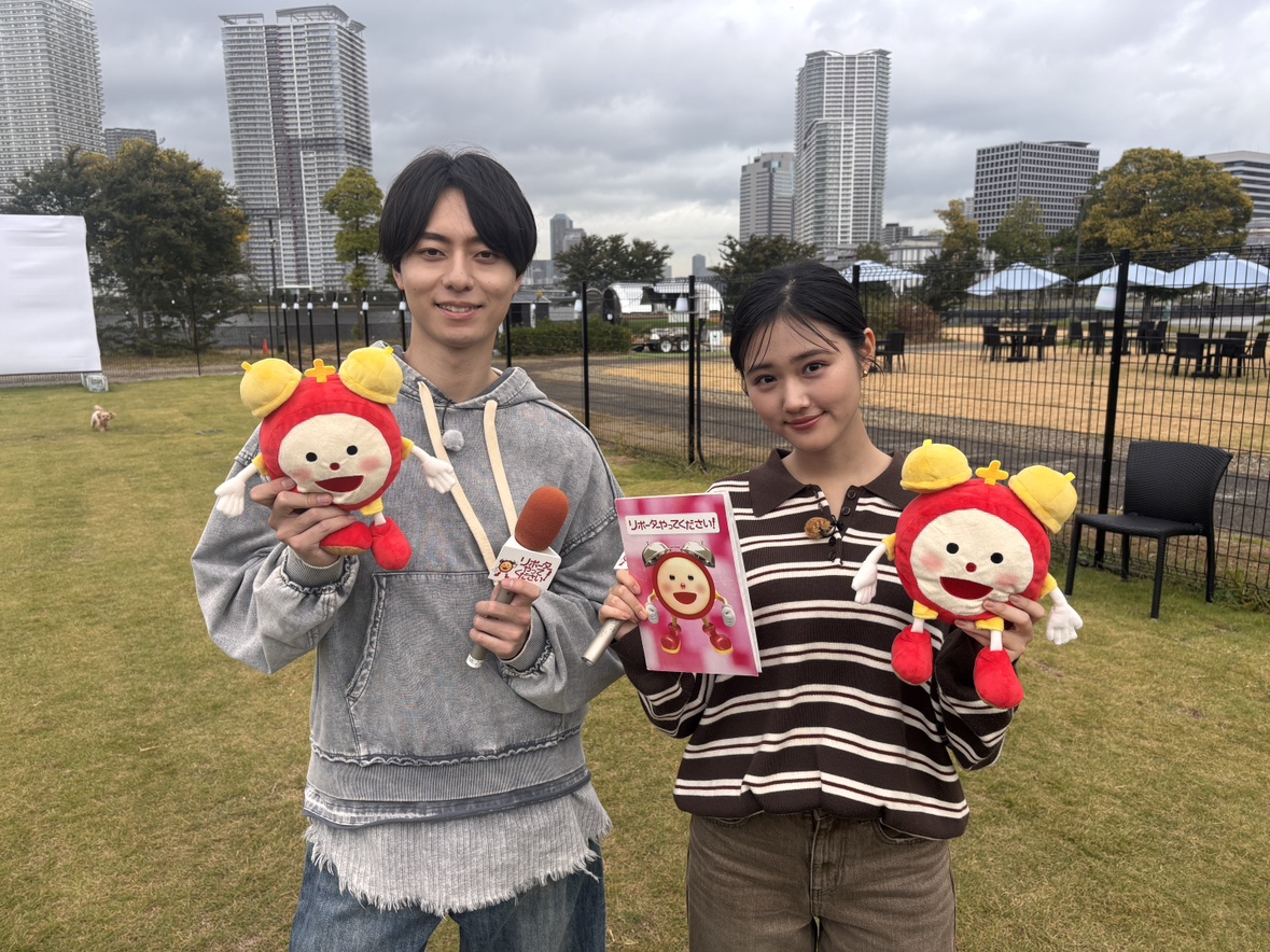 cx_mezamashi's tweet photo. あす27日(火)のリポーターやってください！は… 
原菜乃華さんと作間龍斗さん（ACEes）が
豊洲の最新スポットを大満喫✨
人気急上昇中のピックルボールや
話題の海鮮丼専門店で限定グルメを堪能🐟🍚
おいしさを伝える実況にもチャレンジしてくれたよ！🎤
☆内容変更の際はご了承下さい
めざましテレビ https://t.co/jKSfNDEFdg