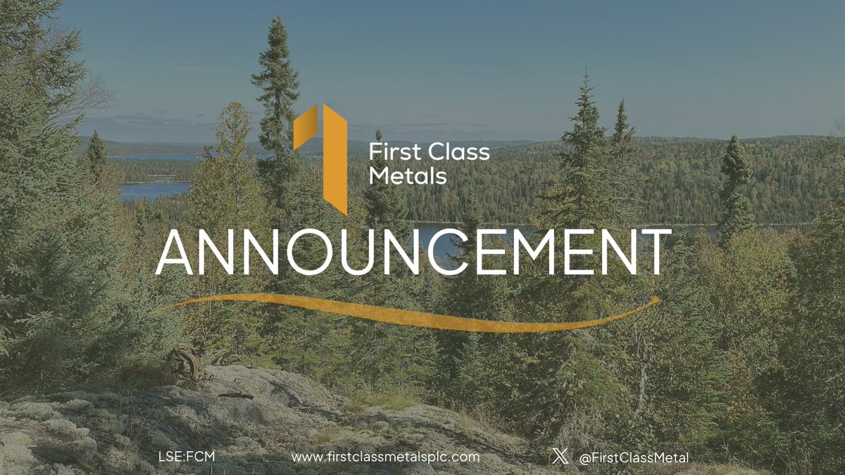FirstClassMetal's tweet photo. First Class Metals has announced significant assay results from the Roy extension, approximately 1.1 km northeast of historic shafts, confirming a high-grade gold discovery over approximately 300 metres. 

➡️Eight grab samples exceeded 5g/t gold, with a peak of 17.3g/t, and further visible gold was identified.

Read more: https://t.co/8HsL5UjAwc #FCM #Gold