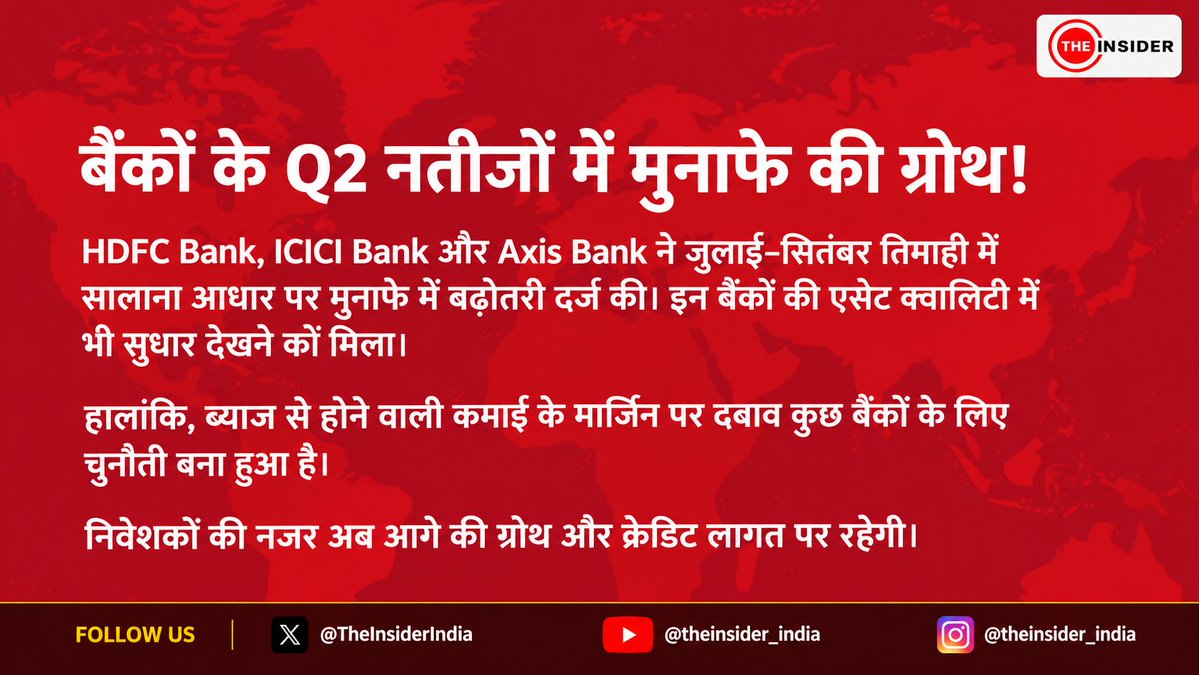 TheInsiderIndia's tweet photo. #BankingSector #Q2Results #HDFCBank #ICICIBank #AxisBank https://t.co/k8RXhGB5o3