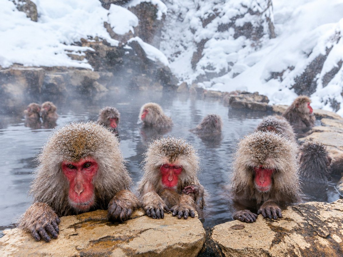 apelax_calm's tweet photo. 📢 FYI:

The bath habit started in the 1960s
Jigokudani Monkey Park in Nagano opened in 1964. Around that time young macaques began hopping into a nearby inn’s outdoor hot spring, others copied them, and the monkeys eventually got a pool of their own. https://t.co/AiKLU5Z72d