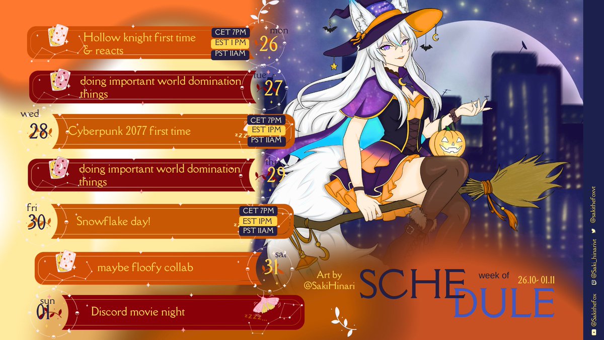 sakithefox_VT's tweet photo. It is here! Tha weekly schedule! Beware! https://t.co/vNMzxt6FZH