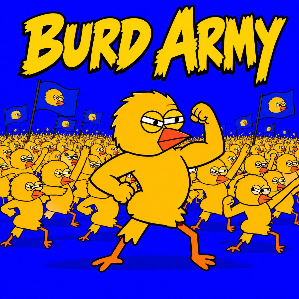 burdonbase's tweet photo. Day 16 post for #BurdArmy recruitment🐥⚔️🟦

We are going to build the biggest Burdposting army🔥

Join our BurdArmy ranks
https://t.co/2vKKadTnly

We’re going to soar from 10k to a milly and beyond, together

Burd is the Wurd 
@base 💥

#based #memecoins https://t.co/KoAmTuTcHd