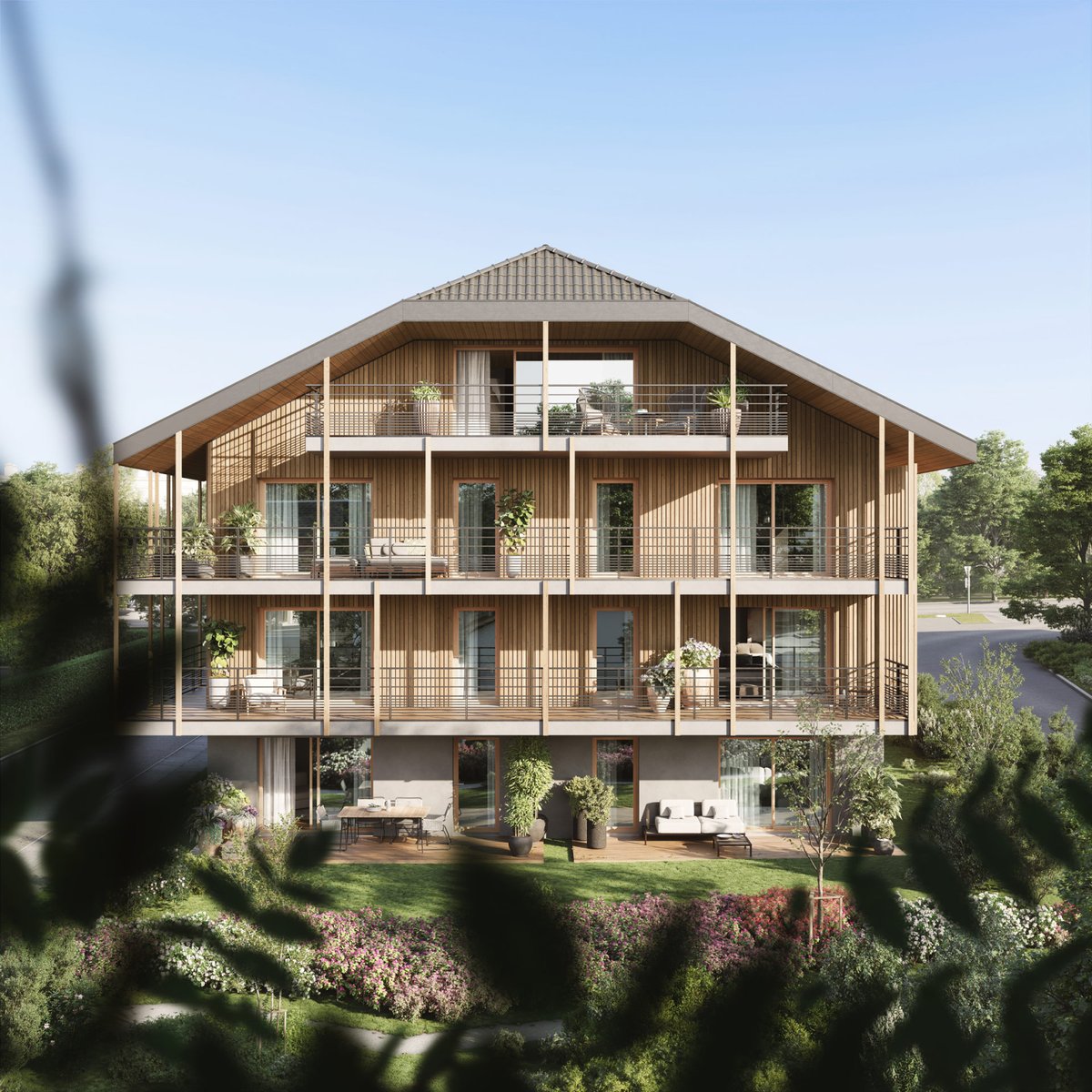 vwartclub's tweet photo. "Prélude"
By @oxygen_archviz
.
Prélude reinterprets the vernacular architecture of Haute-Savoie - where timber-clad upper levels, deep-eaved roofs and recessed loggias shape a contemporary presence.
Developer: PRIAMS
Architecture: AER Architectes
.
#architecture #visualization https://t.co/OhNcznI9rL