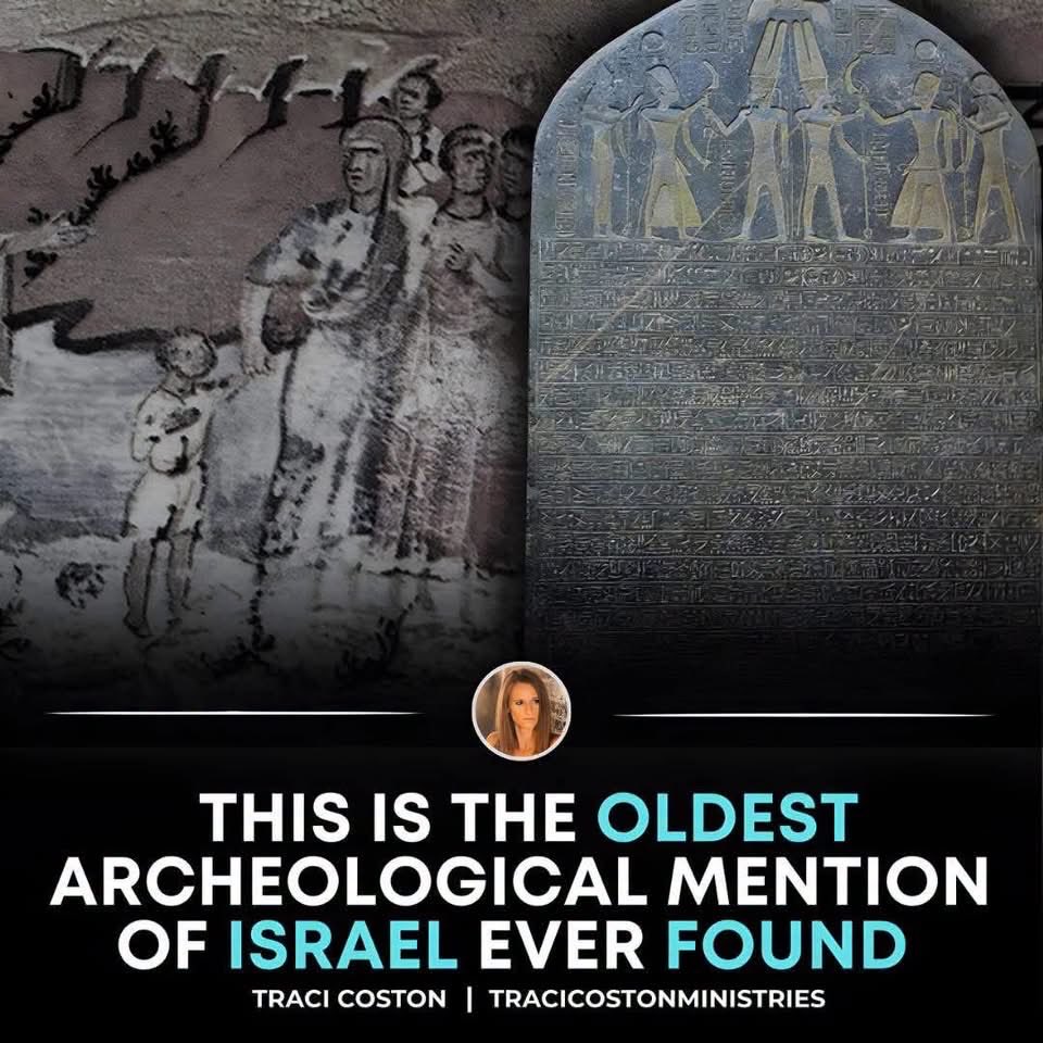 baum_p's tweet photo. FACTS 
Archaeologists excavating ancient Egypt uncovered one of the most important confirmations of the Bible ever found: a victory monument from Pharaoh Merneptah that mentions Israel by name—for the very first time in recorded history.

After the death of Joshua, the Bible says Israel entered a chaotic period. The tribes were scattered, leaderless, and repeatedly attacked by foreign enemies (Judges 2:10-15). One of those enemies was Egypt.

In 1208 BC, Pharaoh Merneptah, son of Ramses II, launched a military campaign into Canaan. To commemorate his victories, he erected a stone monument-now known as the Merneptah Stele.

And carved into that stone are these words:
"Plundered is Canaan...Ashkelon is carried off, Gezer is seized, Yanoam is made non-existent; Israel is laid waste—its seed is no more."￼

This single line is explosive. Why? Because archaeology confirms exactly what the Bible describes! 

Excavators discovered: Israel is listed separately from Canaan, proving Israel was a distinct people—not Canaanites.￼

• The word "Israel" is written in masculine form, which in ancient Egyptian grammar means a people, not a city or territory
• The cities listed (Ashkelon, Gezer, Yanoam) are feminine-standard for city-states. This proves Israel had no centralized capital yet, matching the
biblical period of the Judges.￼

In other words, Israel existed as a recognizable people in Canaan before kings, before Jerusalem, before a monarchy—exactly as Scripture says.

The date of the stele-1208 BC-places Israel in the land shortly after Joshua's death, confirming:
•The conquest had already begun
• The tribes were settled primarily in the hill country
•Egypt's chariots could not reach them there