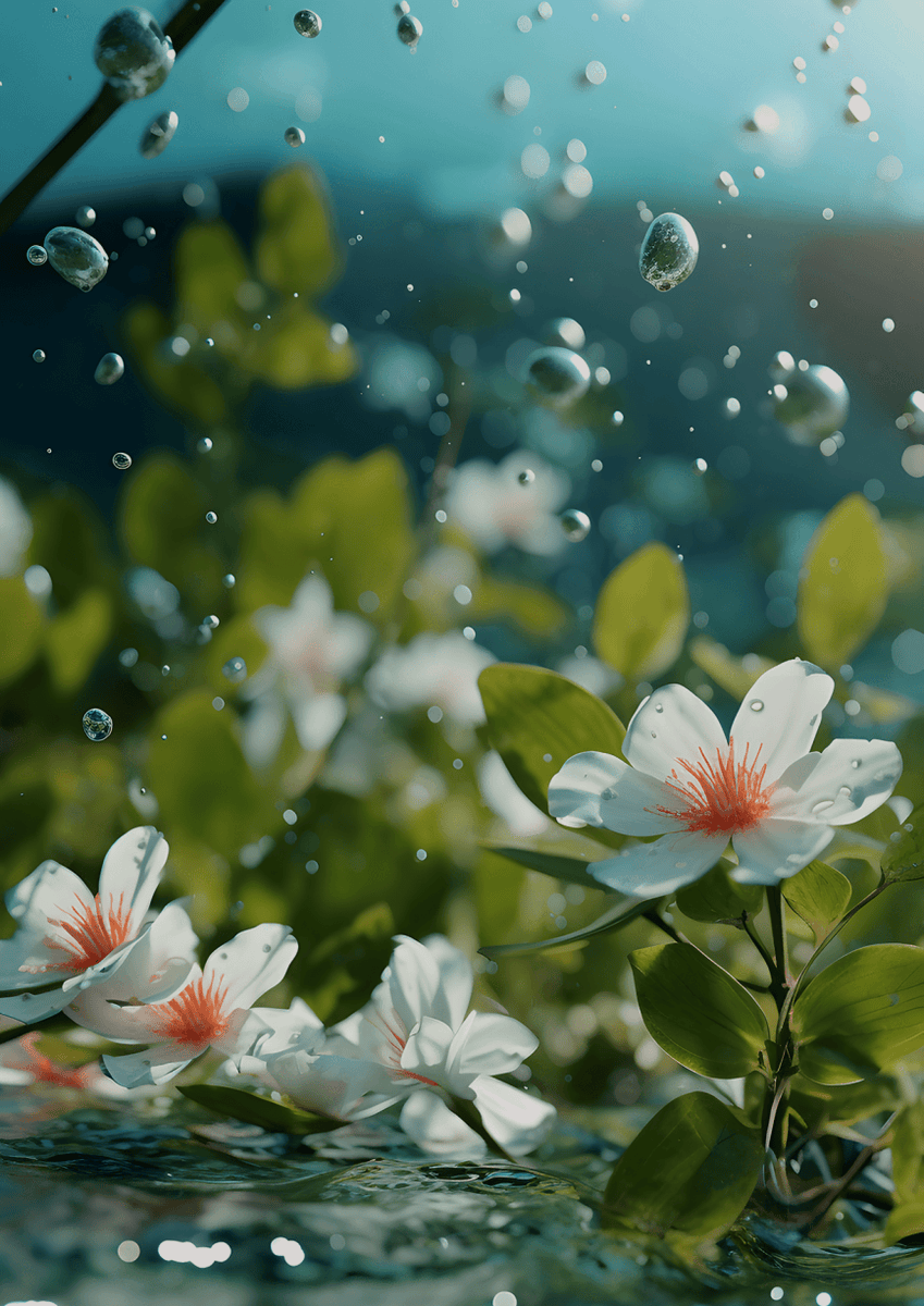 N0neP0em's tweet photo. 「水を溉托至」 https://t.co/skt63GElRT