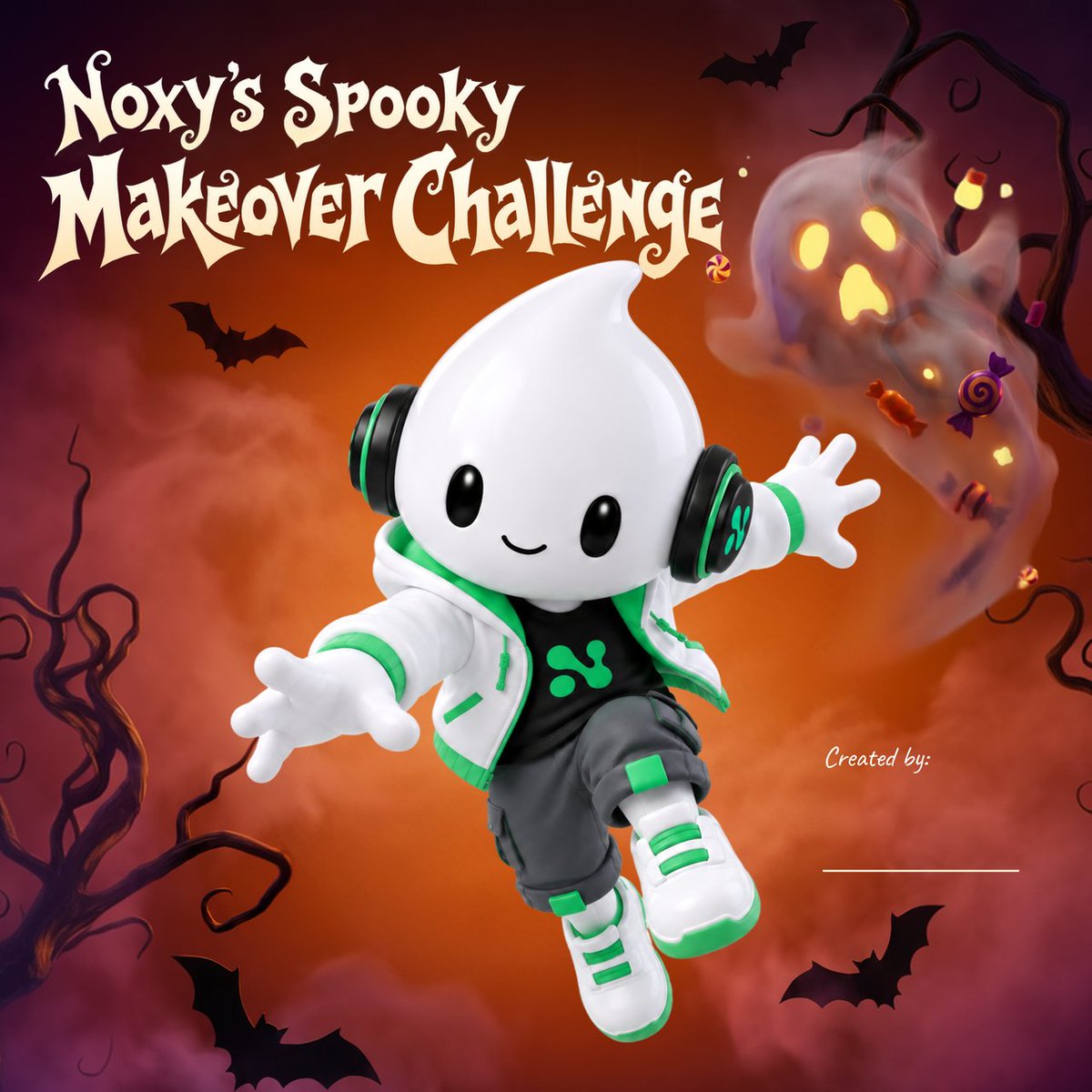 NodeXXOfficial's tweet photo. 🎃 Noxy’s Spooky Makeover Challenge Is On!

Everyone else on Halloween: Trick or treat.
Noxy on Halloween: Give me candy—or let the internet redesign me with AI 💀

Show Noxy your most wickedly creative idea!

How to Enter 👇
① Follow this account
② Use AI to redesign the poster below. Keep Noxy’s signature features and the NodeXX logo, and add your ID in the bottom-left corner
③ Quote this post with your artwork, a character name, one line of dialogue, and #NoxyHalloween

🏆 3 Best Costumes: 100 USDT in Trial Funds each
🎁 5 Lucky Participants: A NodeXX umbrella each

⏰ Deadline: October 30, 23:59 (UTC+8)

Noxy is ready—let’s see how many creative monsters are hiding in the comments 👀