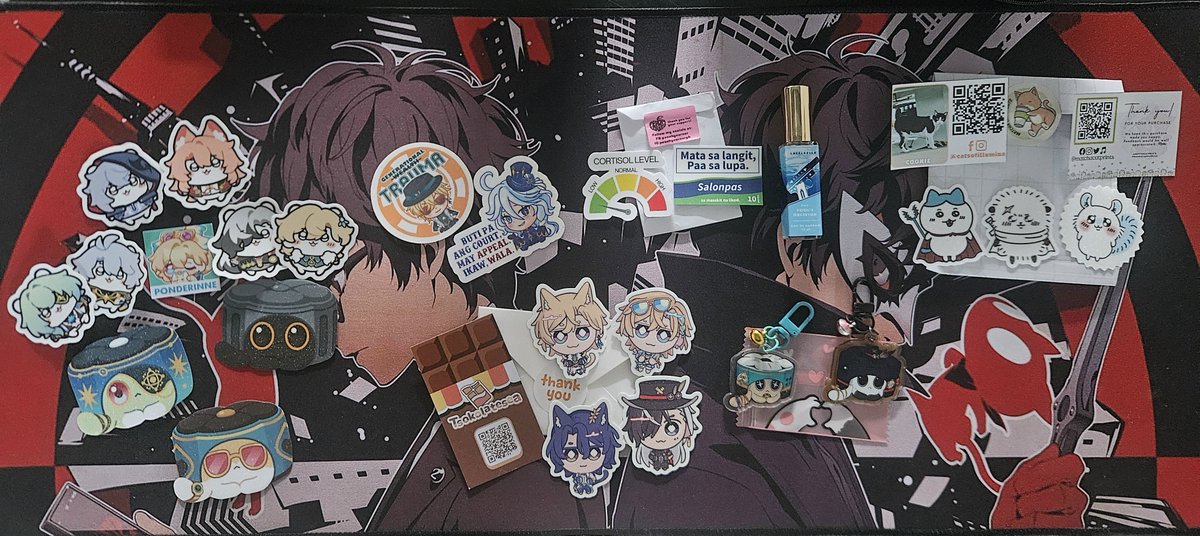 snow97_PH's tweet photo. My decent haul from #cosmeet2026
Adding each artist here:
@lacelazier
@nykokaze - my (almost 2yrs old, i think?) Boothill cat cake and I are now happy I have a new turine cat cake π
@ peachycorner and @ peachycornerph on FB and IG
@tsokolatesea https://t.co/Ft1Zaz5i9l