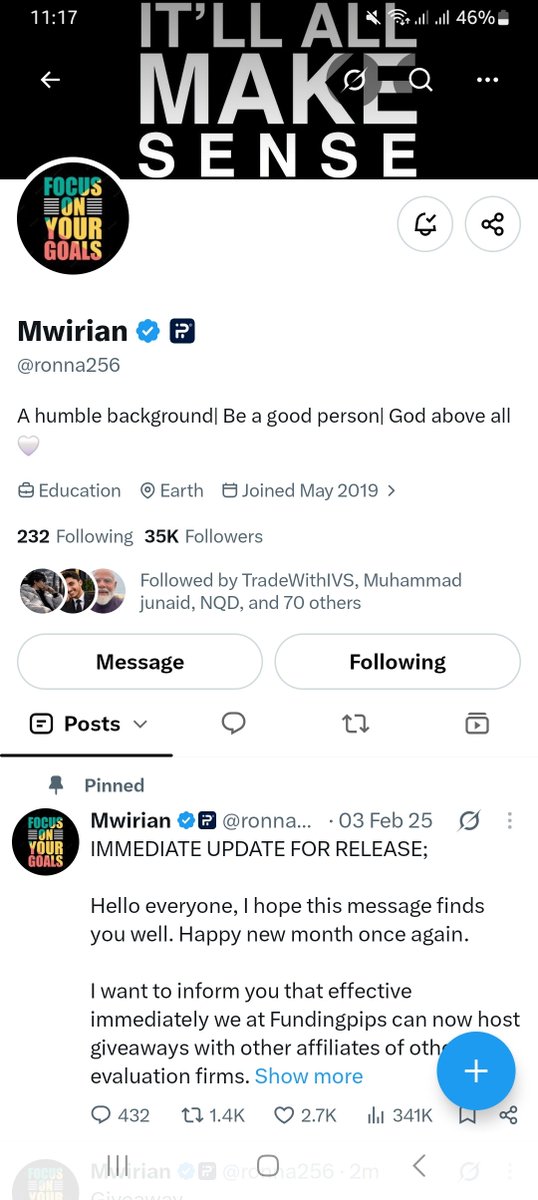 gold_pip_master's tweet photo. @ronna256 @Khldfx @tradin @fundingpips @ronna256 welcome back sir all tasks done✅️ https://t.co/tT28Y7I2mP