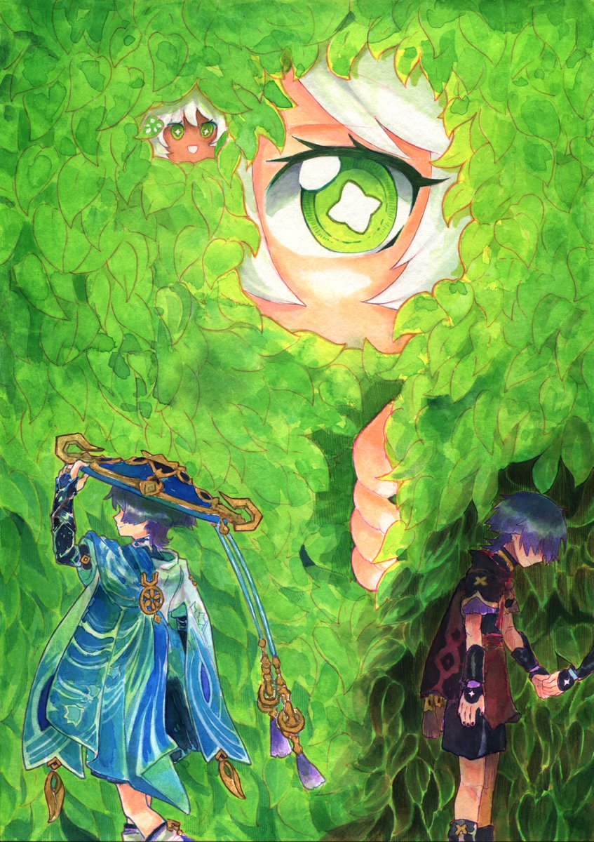 Ariquee8's tweet photo. Big Nahida is watching you.

#Nahida #Wanderer #Scaramouche https://t.co/u3QlFMZ6O8