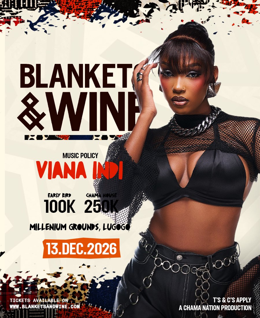BlanketsNWineUG's tweet photo. The Blankets &amp; Wine Hosts  are locked in🔥🚀 @TimothyCODE @vianaindi1 @hype_cartel1 

🎟️ Early Bird - 100k | Chama House - 200k
🗓️ 13.DECEMBER.2026
📍Millennium Grounds, Lugogo
🔗 https://t.co/vQexjPcSaR https://t.co/NlSLD1B0Zv