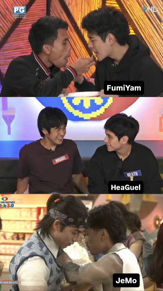 thinkofloraa's tweet photo. Tandems in PBB 😁
Bentang benta sakin sila Jeo saka Primo ngayon. 😆

#PBBCollab3point0 #fumiyam #heaguel #jemo #JeoOng #PBBPrimo https://t.co/pvTPq4VJ65