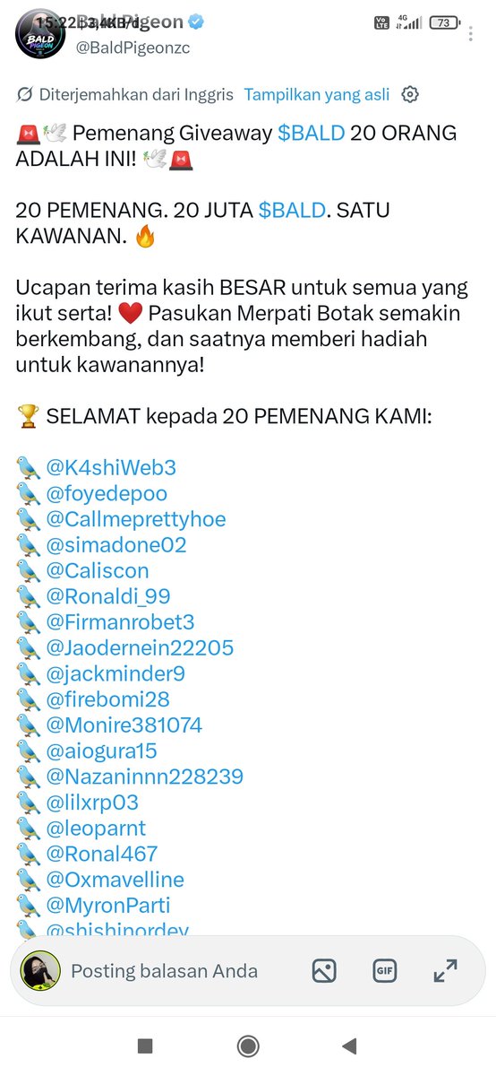 Ronal467's tweet photo. @BaldPigeonzc I am on the list of 20 winners, but why haven't I received it yet??
Please check, sir 🙏🙏

9ybpvmqeEhq75c7GfWbq81BsSoUJeWRWNm7deGhTf8q1 https://t.co/Ff5MwdQ1kL