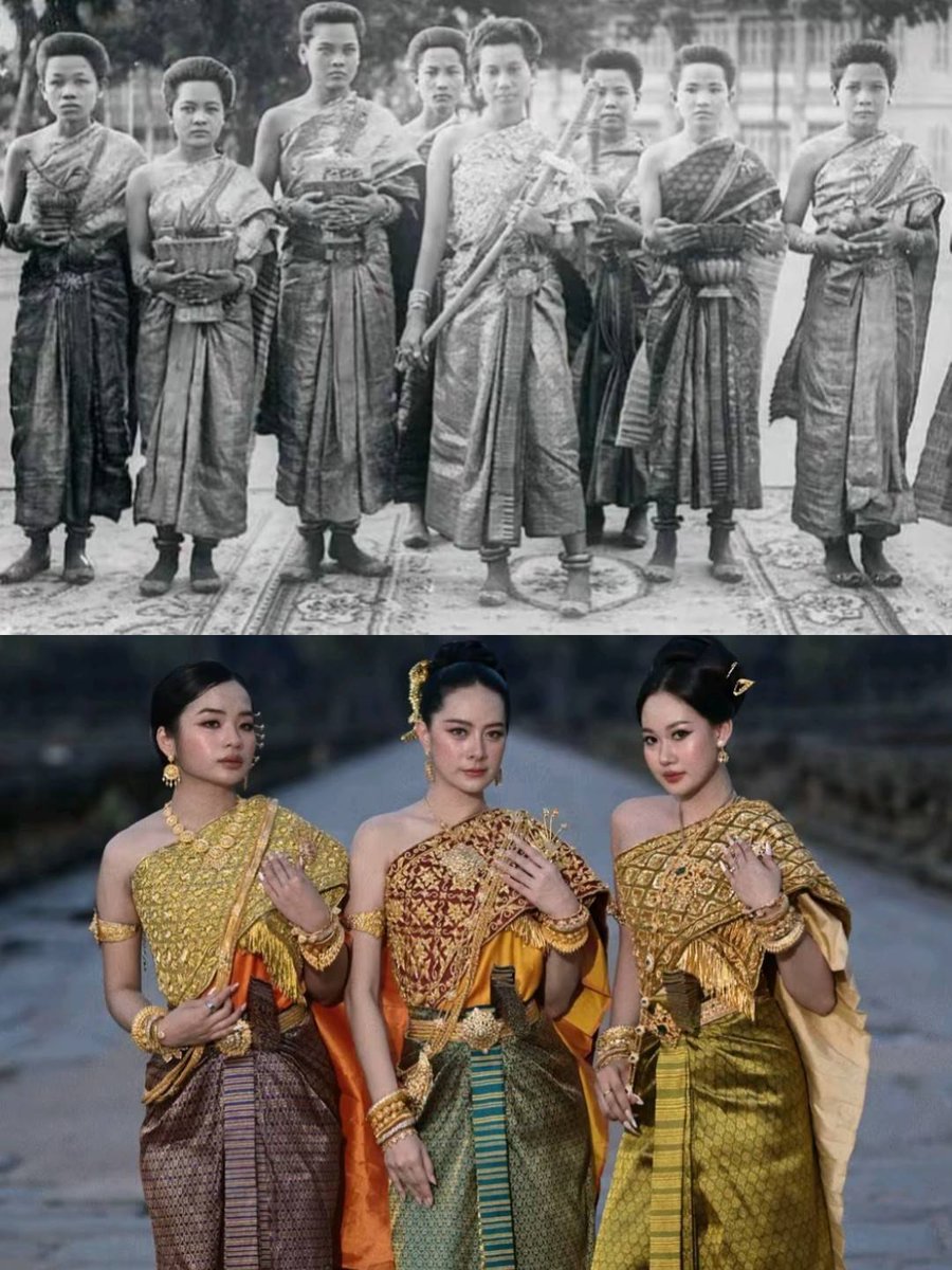 SovanRatana_'s tweet photo. This is an original traditional Cambodian costume🇰🇭 https://t.co/9h3oBuawv5