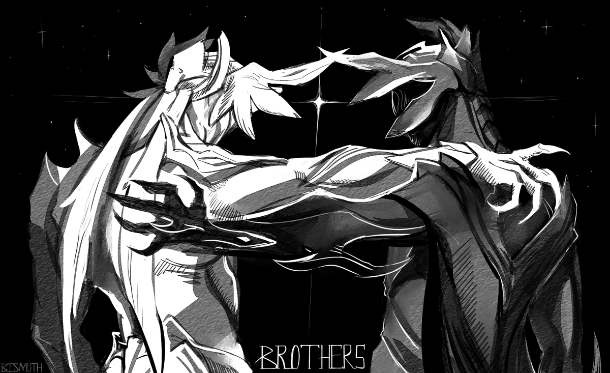 BismuthFool's tweet photo. BROTHERS for tennotober 

#warframe #warframefanart #tennocreate https://t.co/pouUOulUtj