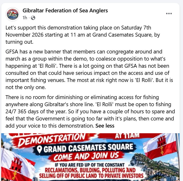 KaelanJoyce's tweet photo. Thank you to the Gibraltar Federation of Sea Anglers for the support! Together we can!!!
#PowerToThePeople #reclamation #SaveRosia #Rolli #RosiaBay #Westview #datacenter #SportFishing #environment #EnvironmentalProtection https://t.co/bzKfhr0MdE