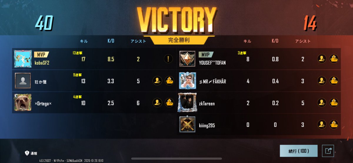 koba_SF2's tweet photo. 今日のPUBG！ https://t.co/tNNJA3TdtY