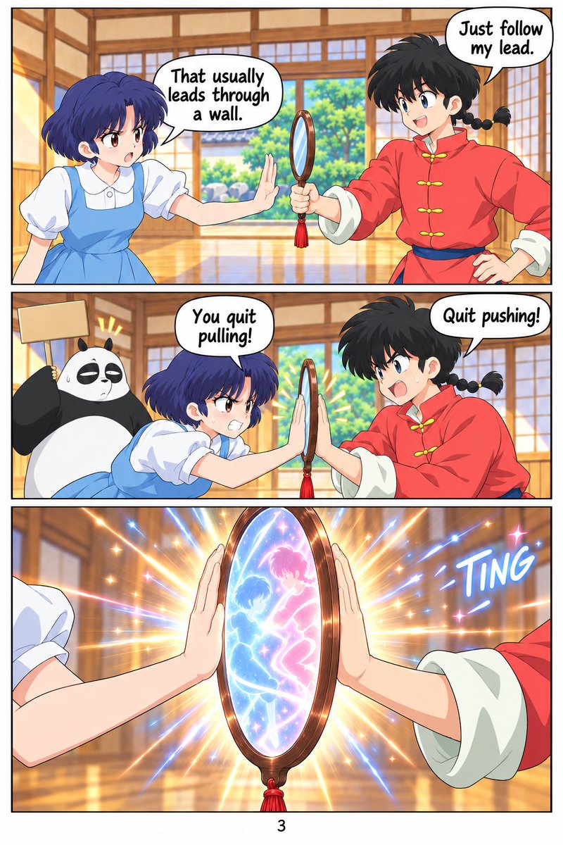 BodySwap's tweet photo. Ranma 1/2 body swap comic on Patreon! 🫶

One of my favorite classic anime, I've wanted to make this 30-page comic for quite some time. #BodySwap 

Link to the full comic on the reply ⬇️ https://t.co/J8bQit3RFy