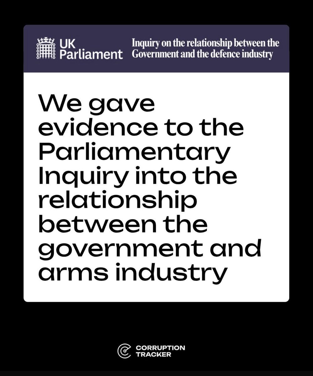 ArmsTradeCT's tweet photo. 🚨 We recommend the Parliamentary Inquiry scrutinise the relationship between the government and arms industry on the basis of influence over policy, and the disabling of accountability mechanisms https://t.co/c0rwhcdGqS