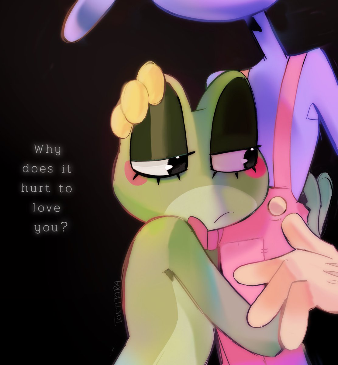 Tastitara's tweet photo. Why does it hurt to love you?
#ribbitrabbit #tadc https://t.co/87BXDzdejp