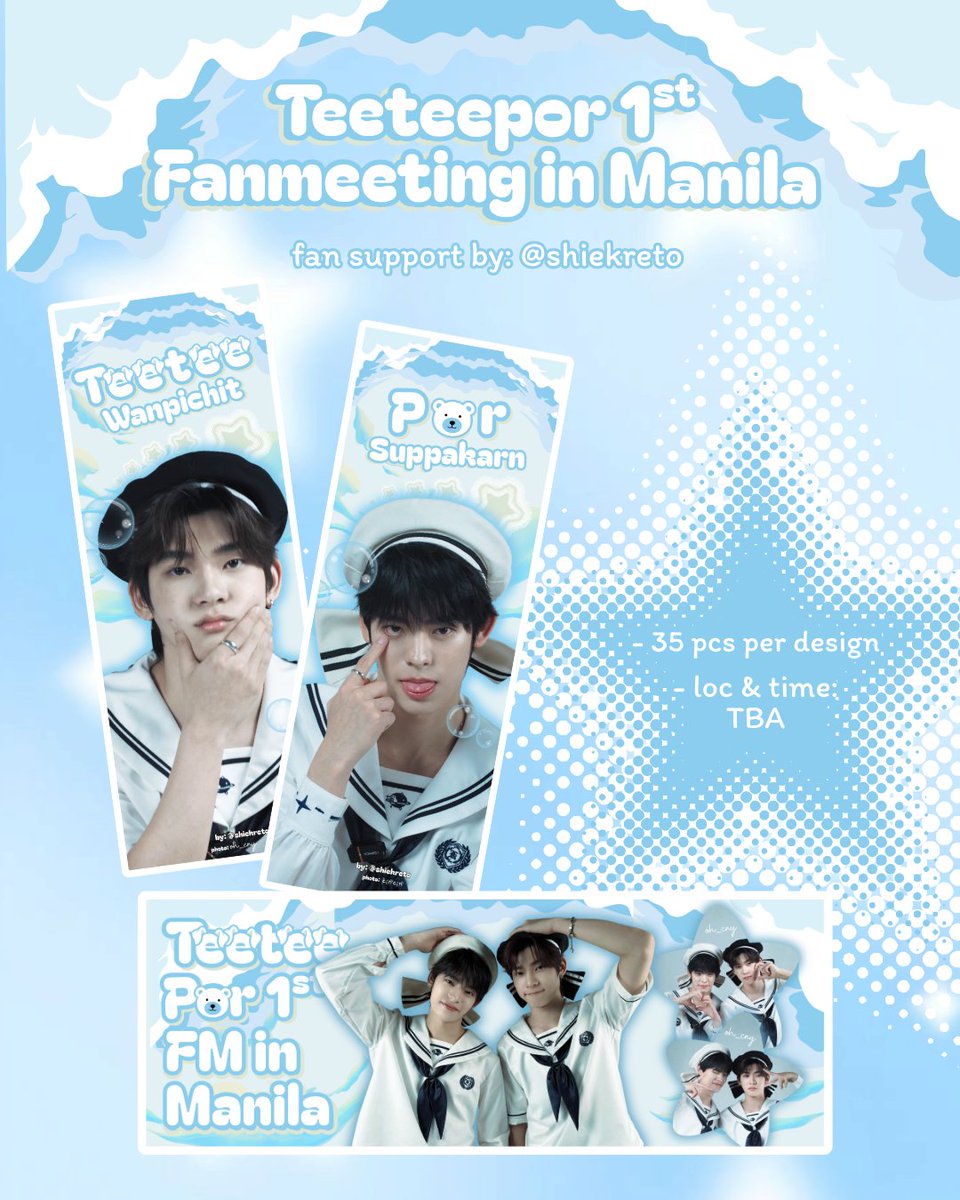 shiekreto's tweet photo. ⋆｡°✩ Teeteepor 1st Fan Meeting in Manila ⋆｡°✩
freebies by: @shiekreto 
photos by: @/mybabewoodzyou, @/Aynanahche

- kindly like &amp; rt
- 1:1 
- open for onsite trades
- loc &amp; time: TBA

#TeeteePorFMinManila #teeteepor #twnpich #porsuppakarn https://t.co/NSlh8a8J3e