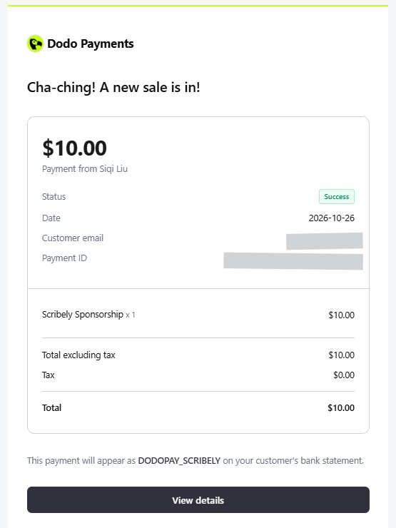 0xdevug's tweet photo. Scribely just got its FIRST SPONSOR!! 🍾🎉

shoutout to @MENSO_Liu for being the first to grab a spot and trusting Scribely with their product, https://t.co/FHMVGuFsxs ❤️

go check it out, pretty cool product! 🙌

Building something too? You can get your product featured on Scribely's homepage 👇

https://t.co/UW1jM516UK 👀