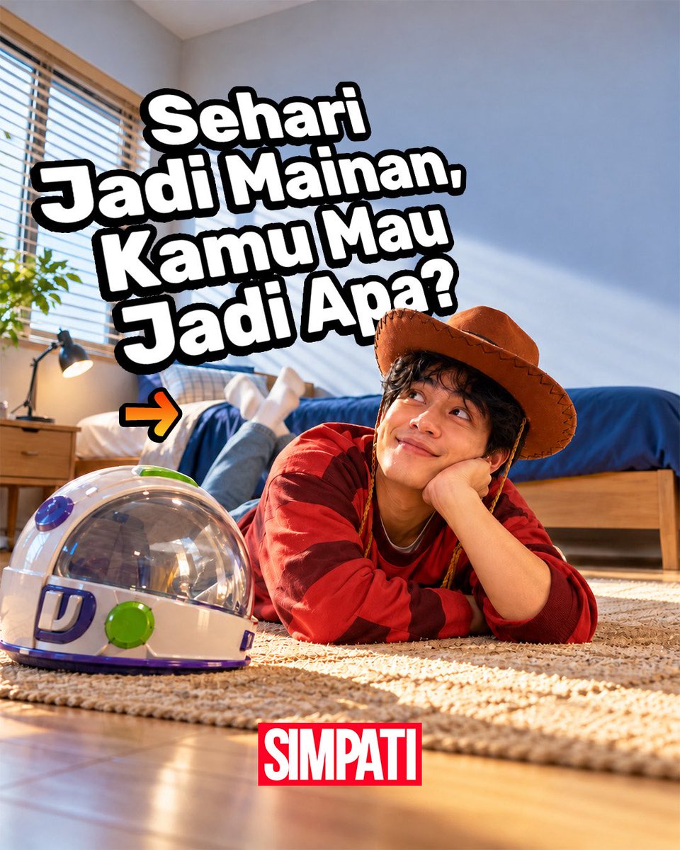 SIMPATI's tweet photo. Apa ya yang terjadi di dunia mainan saat teknologi mengambil alih perhatian pemiliknya?

Ini yang dialami Woody dan teman-temannya dalam Toy Story 5! Cari tau selengkapnya dengan aktifkan paket Disney+ di di MyTelkomsel atau https://t.co/0ESWTlRLGm:
📱 SIMPATI - 59rb + 2GB/30 hari
📱 Halo - 55rb + 3GB/30 hari

*S&K Berlaku