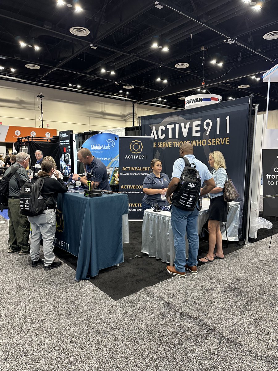 Active911's tweet photo. Day two at IACP and booth 2773 is still going strong. Come find us before the day wraps up. Patches and coins ready to trade!

#IACP2026 #PublicSafety #Active911 #LawEnforcement https://t.co/3lTelyTaXT