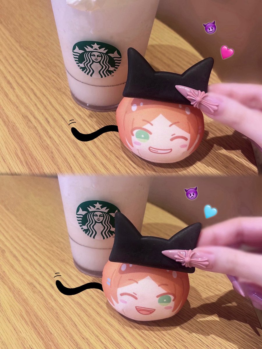 yu_nyanday's tweet photo. スタバのねこ耳カスタムしてきた💗
都内ねこ耳終わってるとこいっぱいあって焦りまくり…やぱ双子は世界でいちばん猫耳が似合う男なんですꌩ  ̫ ꌩ https://t.co/q9LHriAmaW