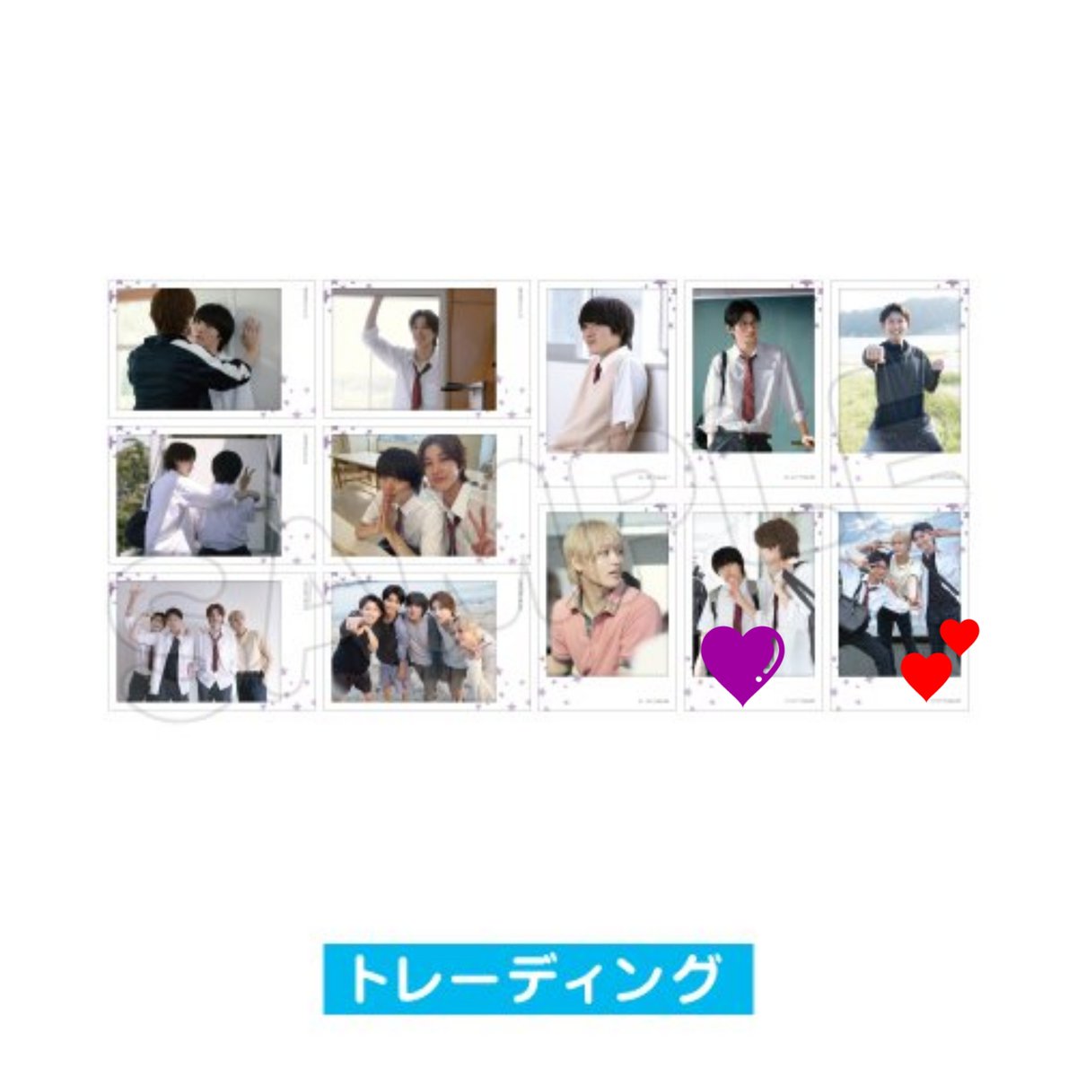 _akari__24's tweet photo. @myan_1o3 初めまして。検索より失礼致します。当方、💕を1枚所持しているのですが、💜のお品物と交換は可能でしょうか？ご検討頂けますと幸いです。宜しくお願い致します。 https://t.co/5ilUX5htPJ