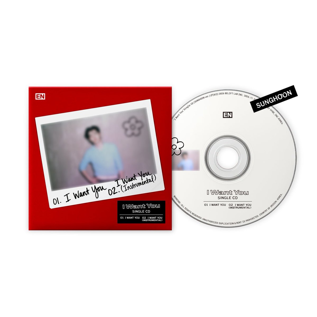 PSHGlobalTeam's tweet photo. [INFO] 261026

‘I Want You’ Single CD (#SUNGHOON Ver.) is currently out of stock on KPOP NARA, making it the only member version to have sold out so far!

#엔하이픈_성훈 #ENHYPEN_SUNGHOON
#성훈 @ENHYPEN_members @ENHYPEN https://t.co/ZM0zsP61CX