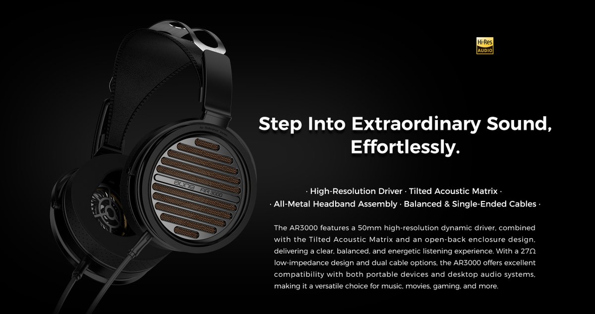 auneaudio's tweet photo. [#Giveaway] Aune AR3000 Open-Back Over-Ear Headphones, Now Available.
☞ Distributors: https://t.co/RMS1KFB8af
☞ Learn more: https://t.co/MUyjzthIV0
🎁Follow &amp; Retweet for a chance to win a pair of IR300 IEMs!
⏰Closes on Nov 4, 2026 (Beijing Time)
#headphones #hifi #audiophile https://t.co/yXqAVOXmQU