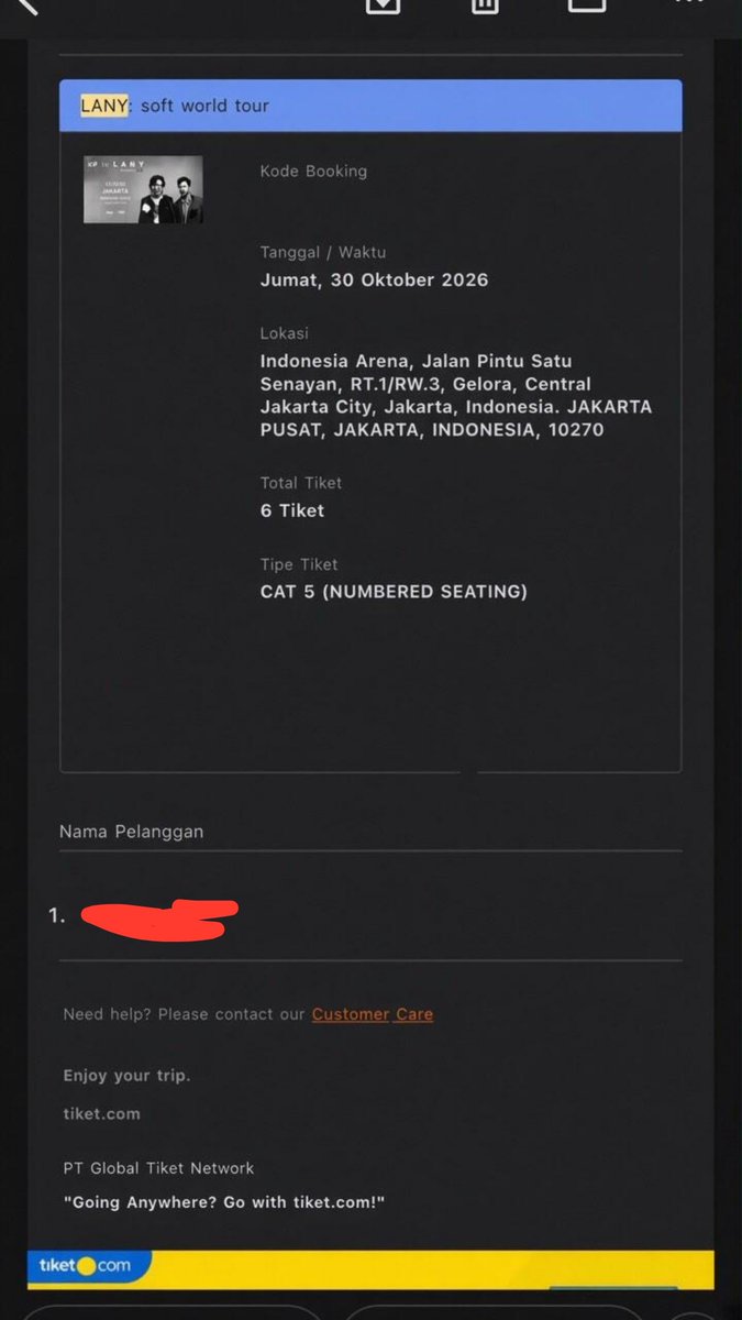serajstix's tweet photo. WTS | Want To Sell 
Soft by LANY in Jakarta

CAT 5 4tiket day 2
 side by side
Dp payment / COD venue
Tiket Pribadi
Nonton bareng 
Dibantu sampai fisik

💰 Rp 950rb (pertik) 

tags. wts wtb sell jual Lany indonesia arena gbk 30 oktober https://t.co/kXTkTHt3gg