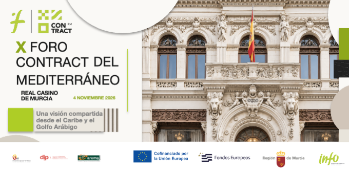 infoRMurcia's tweet photo. El próximo 4 de noviembre celebramos el X Foro Contract del Mediterráneo, un encuentro para conectar empresas del sector con profesionales y prescriptores internacionales.

🤝 Podrás participar en reuniones B2B para explorar nuevas oportunidades de negocio y colaboración.

⬇️ https://t.co/hWmu0f5ttZ