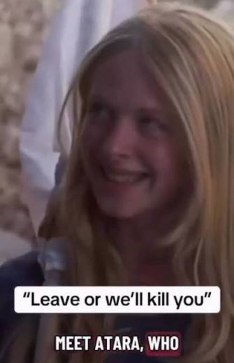 affleckquine's tweet photo. This "young Israeli woman" is actually an illegal settler from Texas who has no right to be in the middle east. https://t.co/GgU4qGesWF