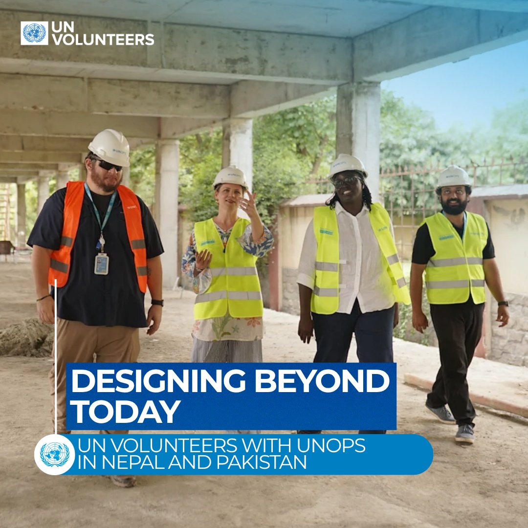 UNVAsiaPacific's tweet photo. 👷‍♂️ The People Behind the Places We Build 👷‍♂️  

How do we build a better future? In 🇳🇵 #Nepal and 🇵🇰 #Pakistan, UN Volunteers Padma, Abdullah, and Wajid are working with @unops_official to make everyday spaces and services better for everyone by:  
✅ Designing inclusive public spaces 
✅ Fixing on-site construction plans 
✅ Documenting project results

Read more: https://t.co/66OsIoE8BZ