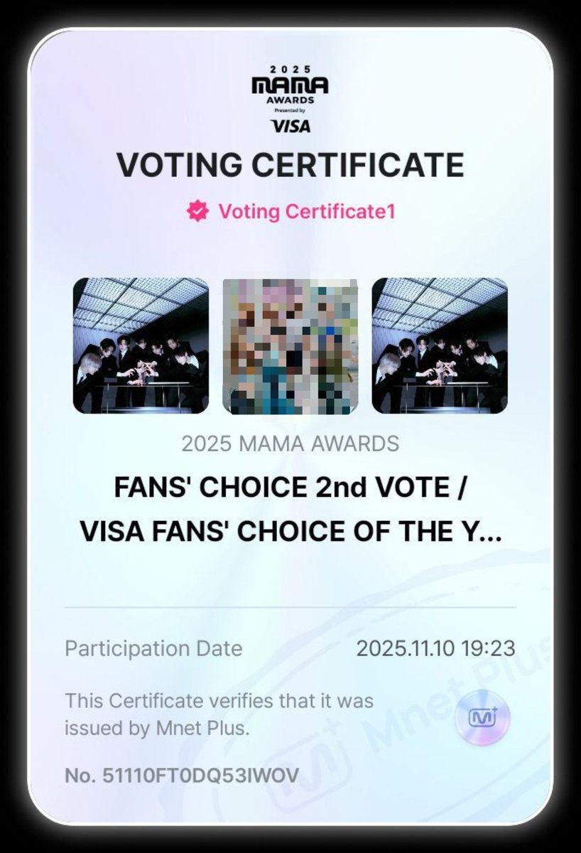 Mintchonoolatte's tweet photo. #INTINYADEH ENGENE

Round 2 Start 28 Oktober, 16.00 WIB - 8 November, 21.59 WIB

1) Pilih ENHYPEN di Fans Choice MALE (Bonsang)
2) Pilih female idol (Bonsang)
3) Pilih ENHYPEN lagi di VISA Fans Choice of The Year (Daesang)‼️
4) Submit sampai muncul sertifikat seperti di contoh https://t.co/yop1aw8oLw