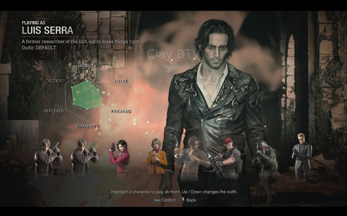 RENews_X's tweet photo. 🔥 First Look at the New Character Selection Menu for Resident Evil 4 Remake's Co-op Mod.

Modder СlayBTV has shared a new character selection menu for the co-op mod, featuring Leon, Ada, Ashley, Luis, HUNK, Krauser, Wesker, and more.

This mod allows two players to play Main Story, Separate Ways, and The Mercenaries together, with many cool new features. ✌️

We've been regularly covering the development of this project, so stay tuned for more updates.