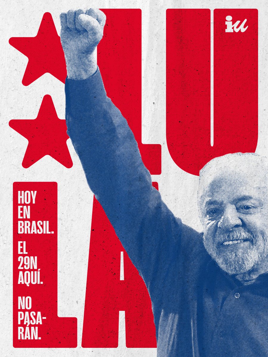 IUmerida's tweet photo. 🚩 Cuando el pueblo lucha por sus derechos, puede cambiar el rumbo de la historia.

✊️ Ganó Lula. Ganó la clase trabajadora. Perdió el fascismo. El 29N aquí. https://t.co/3VQKlsyq4F